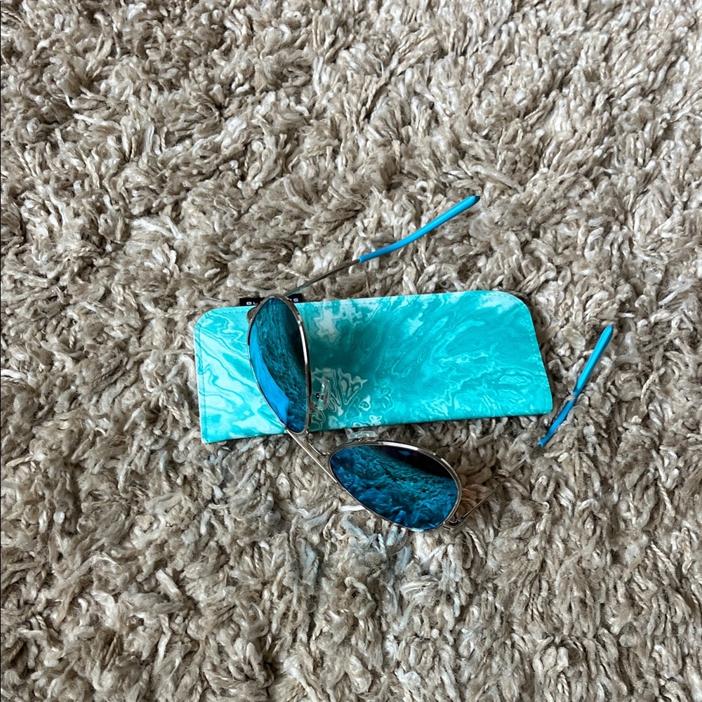 Blenders Blue Aviator Sunglasses - Picture 12 of 16